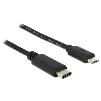 USB-kaapeli DeLOCK 0,5 m USB2.0-C Micro-USB B musta