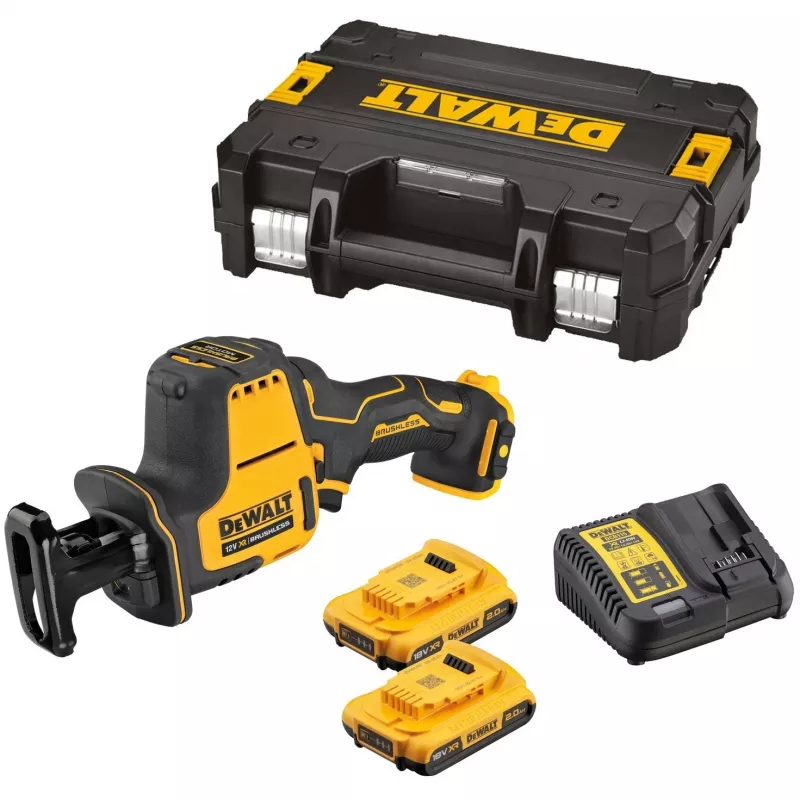 DeWALT DCS312D2-QW puukkosaha 2800 iskua/min musta, keltainen