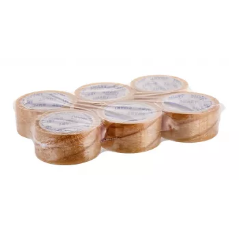 Läpinäkyvä liuotinpohjainen teippi BESTPAK 48 mm x 60 m, kirkas rulla sinetöintiin ja pakkaamiseen