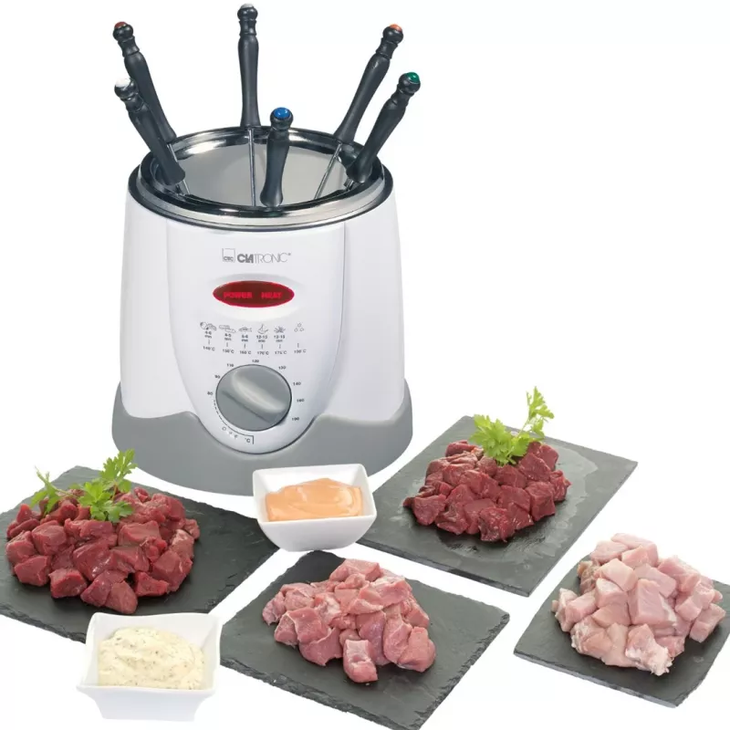 Clatronic FFR 2916 yksittäinen 1 L vapaasti seisova 900 W rasvakeitin harmaa, valkoinen