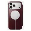 Nomad Modern Leather Folio -puhelinkotelo iPhone 17 Pro Max — nahka, TPU, PC, alumiini, burgundi, 16 cm (6,3 inch)