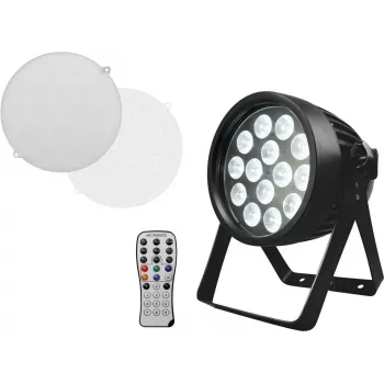 EUROLITE 14x8W QCL LED PAR -valaisin — lava-PAR-valaisin, 14 LEDiä × 8 W, kylmävalkoinen/värinsekoitus
