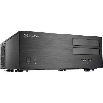 SilverStone Grandia GD08 - Desktop - SSI EEB - ilman virtalähdettä - musta - USB/audio