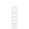 Ylijännitesuoja SurgePlus 8x suko 2xUSB-C 900J 2m