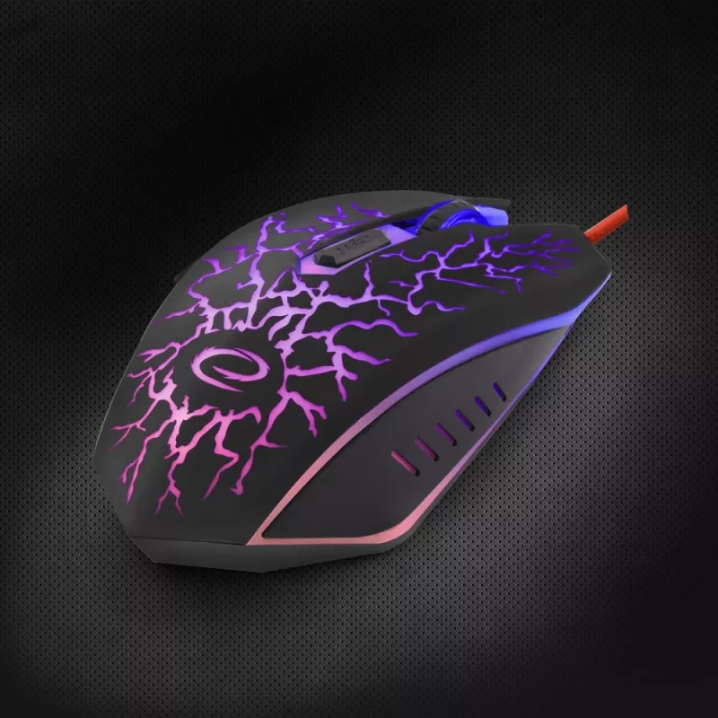 Esperanza MX211 LIGHTNING - hiiri - USB - hiiri - optinen - 6 painiketta - musta
