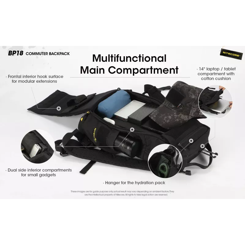 Nitecore BP18 kannettavan tietokoneen reppu