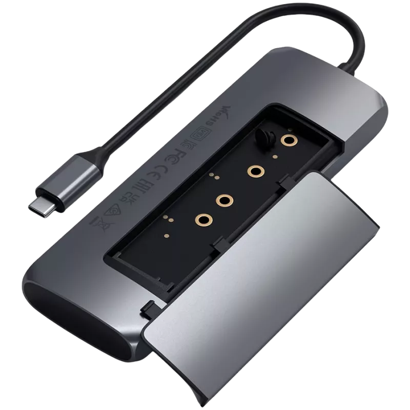 SATECHI USB-C M.2 NVMe / SATA SSD-kotelo