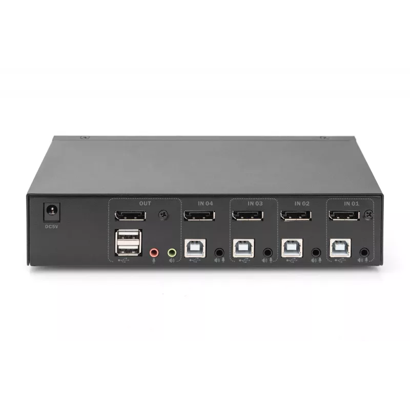KVM-kytkin Digitus DS-12891 4x1 DP USB 4K Ultra HD