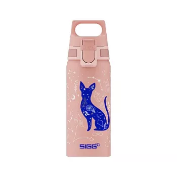 Alumiininen juomapullo Sigg 6005.10 — 600 ml, 7,1 cm halkaisija, 145 g, sininen/pinkki