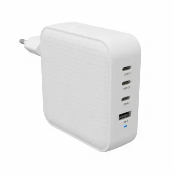 Hyper HyperJuice 100W USB-C GaN matkalaturi 3C+1A - valkoinen (HJ1002WHWWGL)