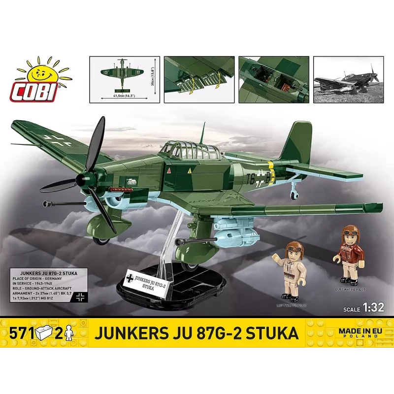 Rakennussarja Cobi Blocks Junkers JU 87G-2 Stuka 571 kpl pienoismallisarja