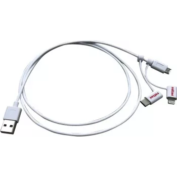 ROLINE 11.02.8329 USB-kaapeli 1 m USB 2.0 USB A Micro-USB B valkoinen (11.02.8329)