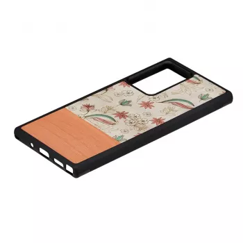 Man and Wood -suojakotelo Samsung Galaxy Note 20 Ultra — pinkki kukka mustalla