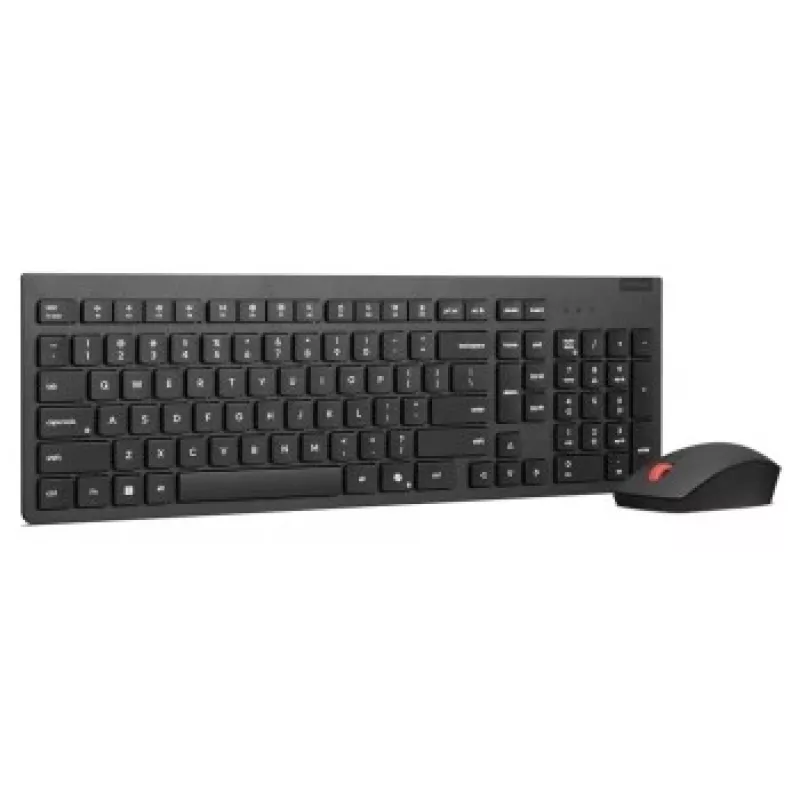 Langaton näppäimistö-hiiri-sarja Lenovo Essential Wireless Combo Gen2 — musta, kompakti asettelu, langaton yhteys