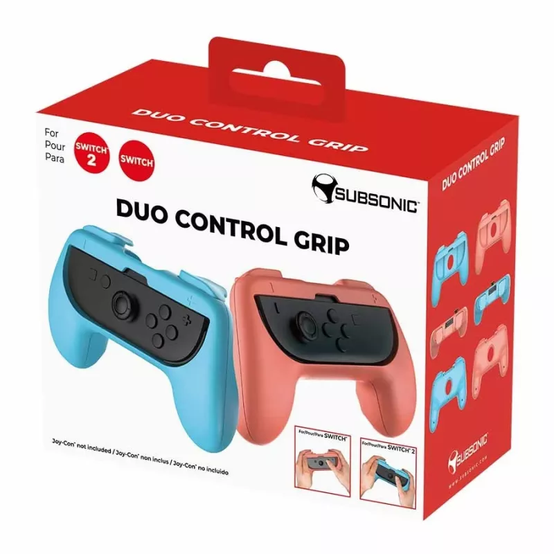 Subsonic Joy-Con-käsikahva Switch & Switch 2 pinkki turkoosi