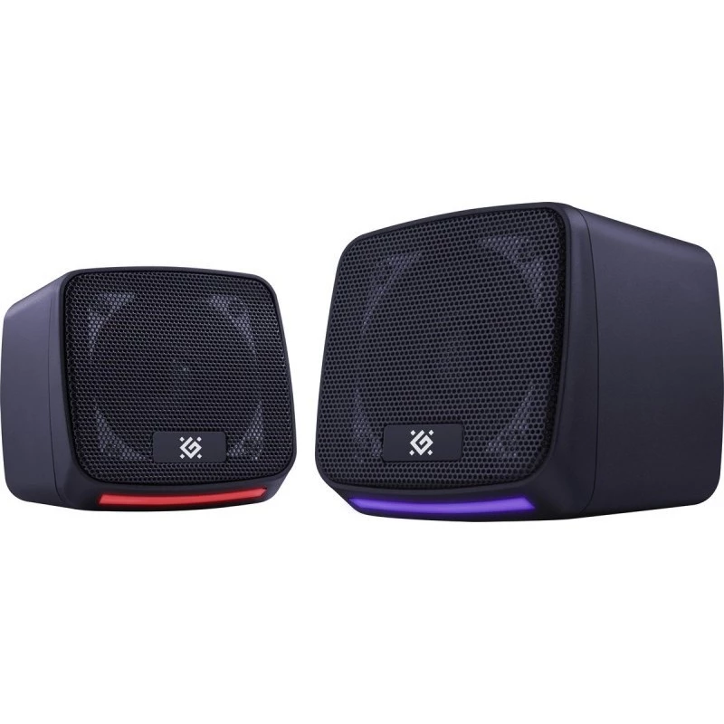 Defender J3 2.0 tietokonekaiuttimet, 6 W, LED, USB-virta, AUX, 90–20000 Hz, musta