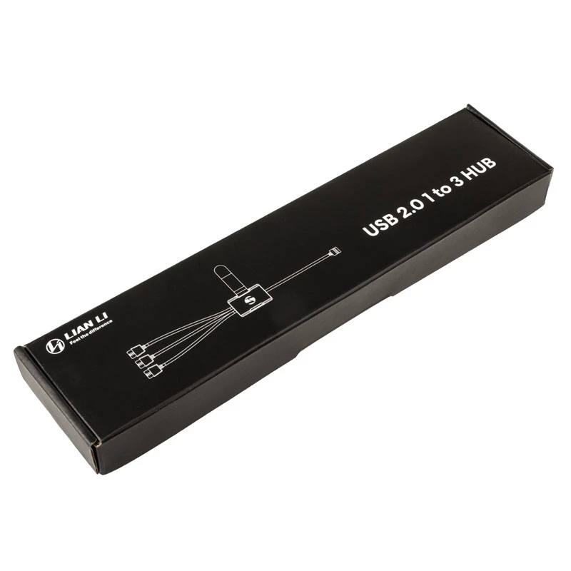 USB-keskitin Lian Li PW-U2HB — 3x USB-A 2.0 -liitäntää