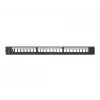 Patch-paneeli 1U LANBERG PPKS-1124-B, 24 porttia, 1U, ABS, musta, 482,6×44,5×154 mm