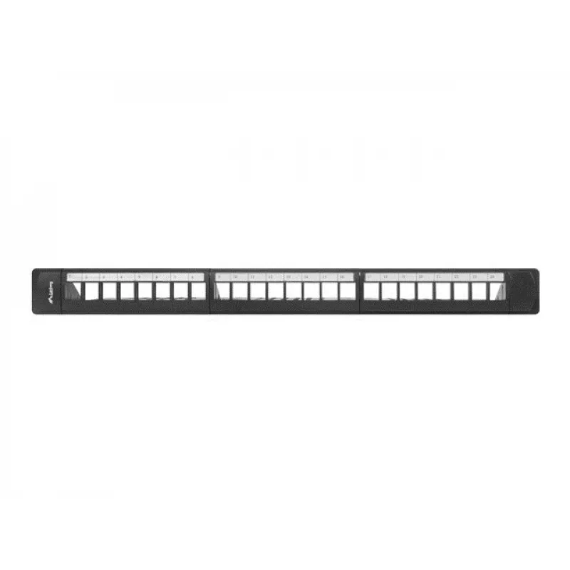 Patch-paneeli 1U LANBERG PPKS-1124-B, 24 porttia, 1U, ABS, musta, 482,6×44,5×154 mm
