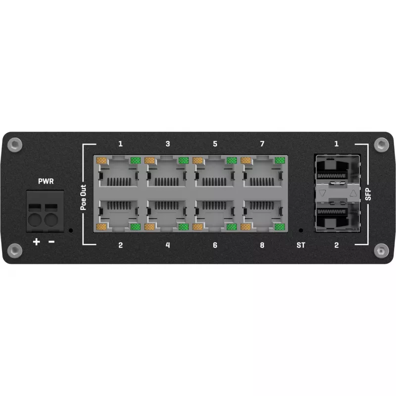 Teltonika TSW202 Managed L2 Gigabit Ethernet (10/100/1000) Power over Ethernet (PoE) alumiini, sininen