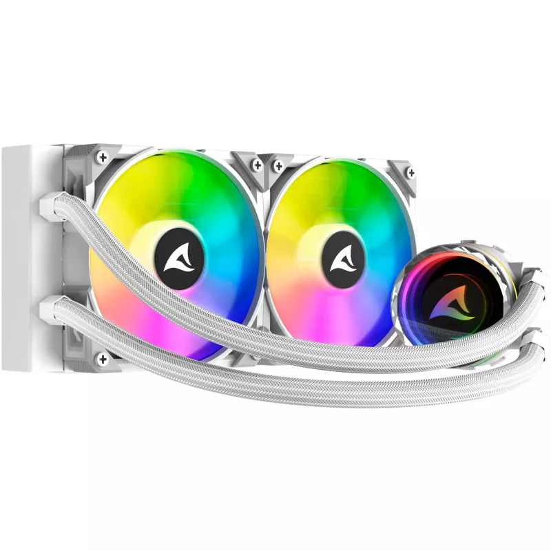 S80 RGB White AIO 240mm -nestemäinen jäähdytys, valkoinen