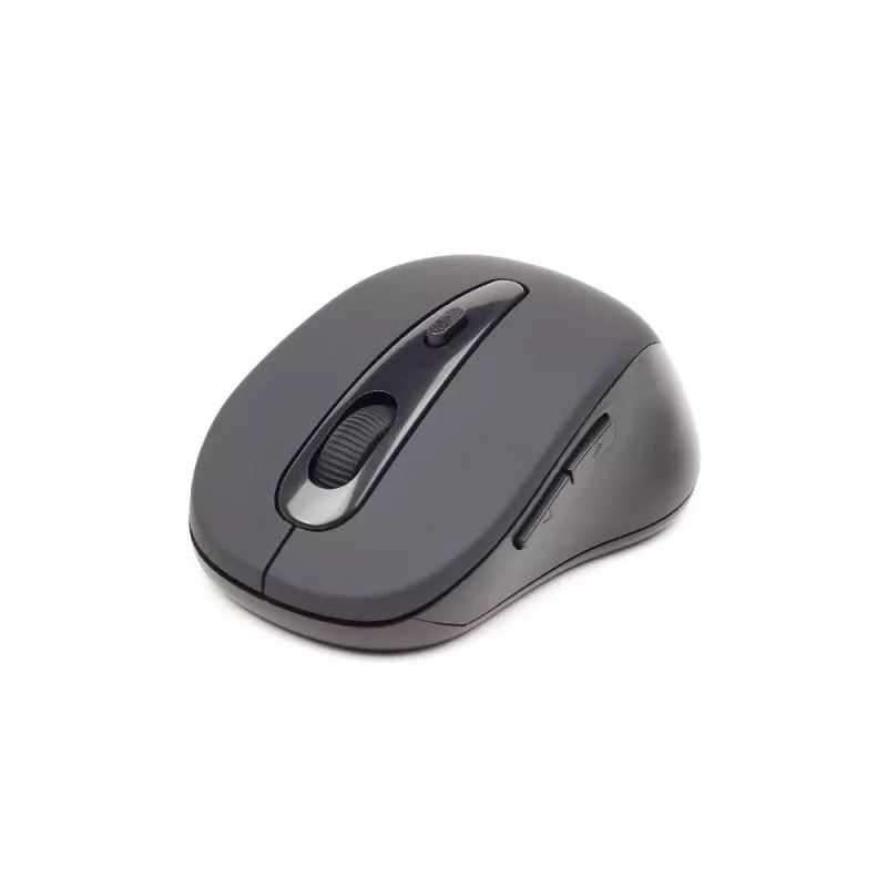 Langaton optinen Bluetooth-hiiri GEMBIRD MUSWB2 — oikeakätisille, 1600 DPI, 6 painiketta, musta/harmaa, AAA-paristot