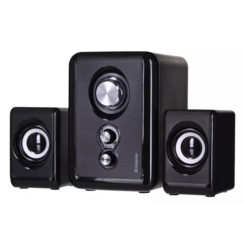 DEFENDER kaiuttimet V11 11 W johdollinen 2.1 pöytäsatelliittikaiuttimet, USB 5 V, musta