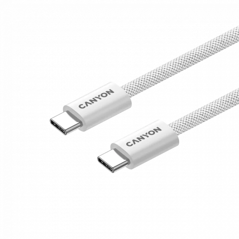 CANYON kaapeli OnWire 60MG C-C 60W magneetti punottu 1m valkoinen