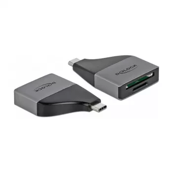 Kortinlukija DeLOCK 64117 USB 3.2 Gen 1 Type-C harmaa