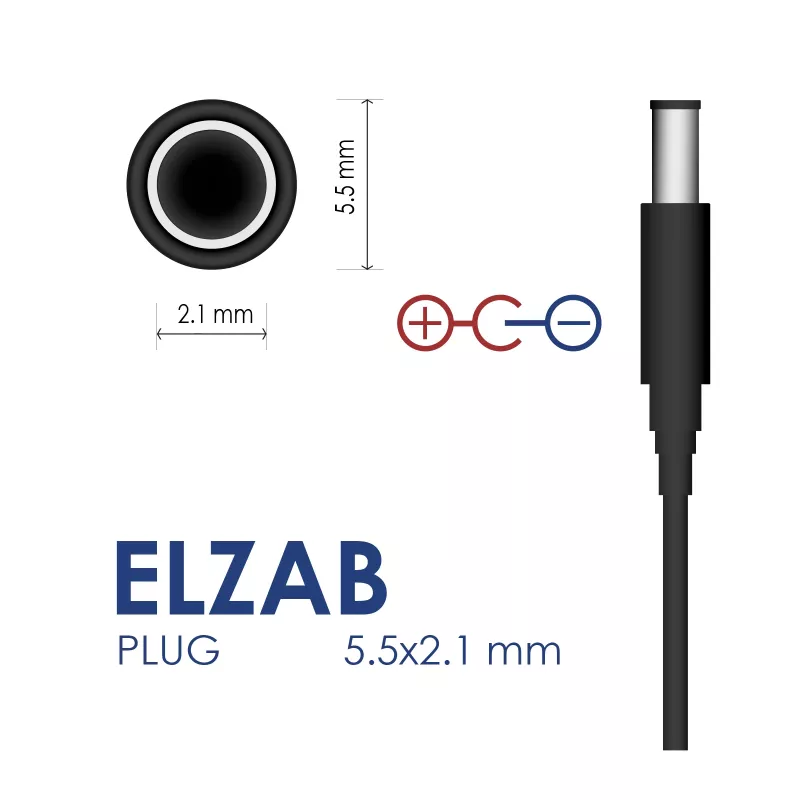 Akyga AK-PD-33 virtalähde ELZAB Jota / K10 / Mini E -kassakoneille, 12 V, 1 A, 12 W, 5,5 x 2,1 mm, 1,5 m