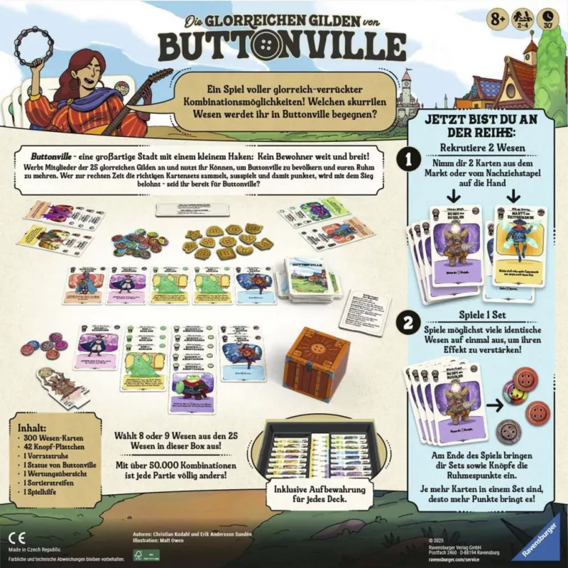 The Glorious Guilds of Buttonville, korttipeli