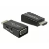 Sovitin DeLOCK 65901 HDMI A - VGA & 3,5 mm ääni musta