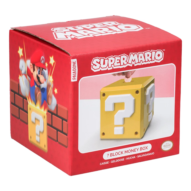 Säästöpossu Paladone Super Mario kysymysmerkki-laatikkomallinen kolikkopankki