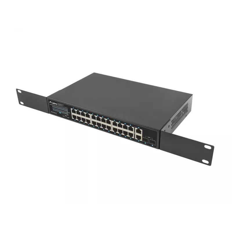 Hallitsematon LANBERG-kytkin RSGE-24P-2GE-2S-360 24 RJ-45 Ethernet-portilla