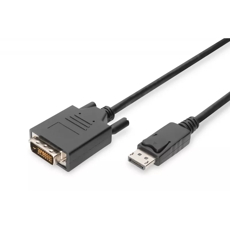 ASM AK-340301-030-S ASSMANN kaapeli Displayport 1.1a lukituksella Type DP/DVI-D (24+1) M/M musta 3 m