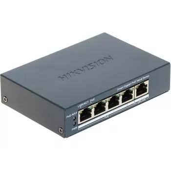 Hikvision DS-3E1505P-EI/M verkkokytkin hallittava Gigabit Ethernet (10/100/1000) Power over Ethernet (PoE) harmaa