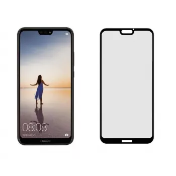 Tellur karkaistu lasi täysliimattu näytönsuoja Huawei P20 Litelle – koteloyhteensopiva, musta