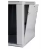 Verkkokaapin seinäteline SOMI Networks 22U 19 inch syvyys 45 cm, etulasillinen ovi, harmaa
