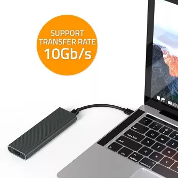 M.2 NVMe SSD-kotelo QOLTEC 52630 – USB 3.1 Gen2 10Gb/s, M.2 NVMe -asemille