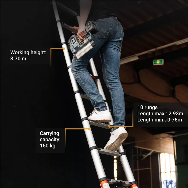 Teleskooppitikkaat Batavia B.V. Giraffe AIR 2,93 m — kompaktit vedettävät tikkaat