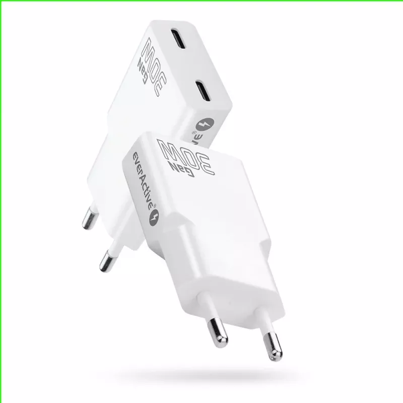 everActive SC-385Q Super ohut QC 4 Fast Charging -verkkolaite — USB-pikalaturi, kompakti muotoilu