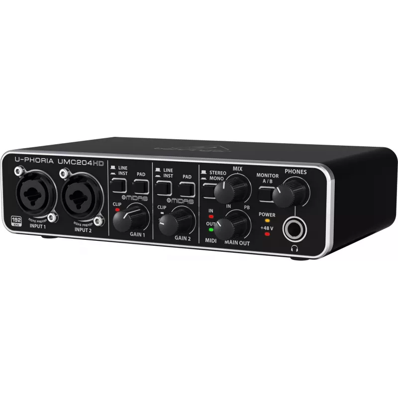 Behringer UMC204HD täydentävä musiikkivaruste