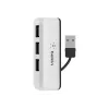 Belkin USB 2.0 4-porttinen matkakeskitin, hopea, F4U021bt