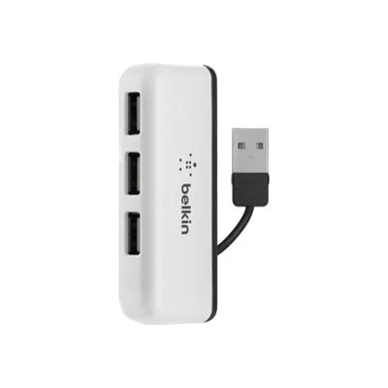 Belkin USB 2.0 4-porttinen matkakeskitin, hopea, F4U021bt