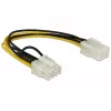 DeLOCK 83775 sisäinen virtakaapeli 0,2 m PCI-E 8-pin - 6-pin