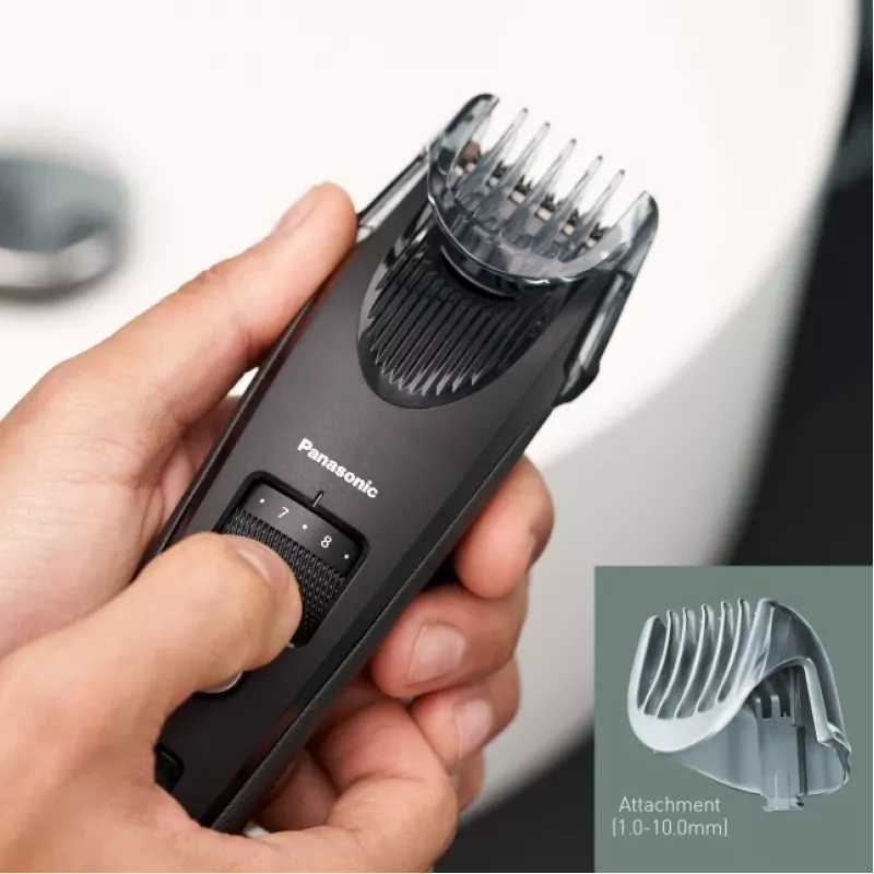 Partatrimmeri Panasonic ER-SB40-K803 — 0,5–10 mm, 19 asetusta, Li-Ion, langaton/verkkovirta, musta