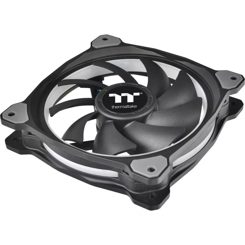 Thermaltake Riing Plus 14 LED RGB -jäähdyttimen tuuletin TT Premium Edition CL-F056-PL14SW-A, 140 mm, 3 kpl:n paketti ja ohjain, musta