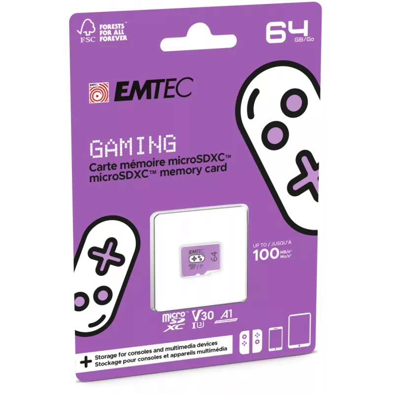 Muistikortti Emtec 64 GB MicroSDXC UHS-I ECMSDM64GXCU3G