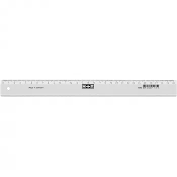 Möbius Ruppert 1130 - 0000 - pöytäviivain - polystyreeni - läpinäkyvä - cm - Saksa - 30 cm