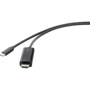 Renkforce RF-4531590 kaapeliadapteri USB-C HDMI musta (RF-4531590)